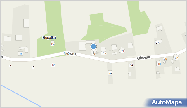 Wierbka, Główna, 19, mapa Wierbka