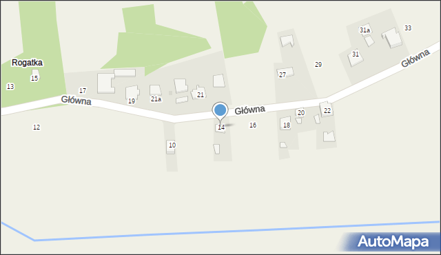 Wierbka, Główna, 23, mapa Wierbka