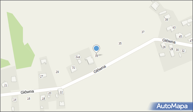 Wierbka, Główna, 33, mapa Wierbka