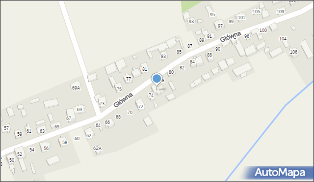 Wierbka, Główna, 76, mapa Wierbka