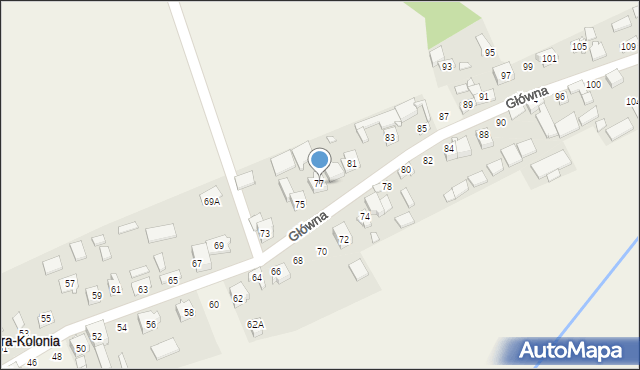 Wierbka, Główna, 77, mapa Wierbka