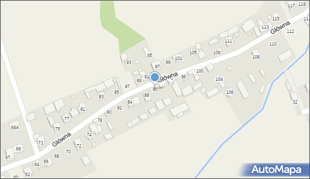 Wierbka, Główna, 90, mapa Wierbka