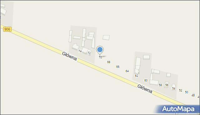 Wierzbie, Główna, 70, mapa Wierzbie