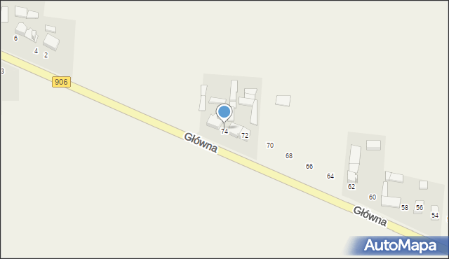 Wierzbie, Główna, 74, mapa Wierzbie