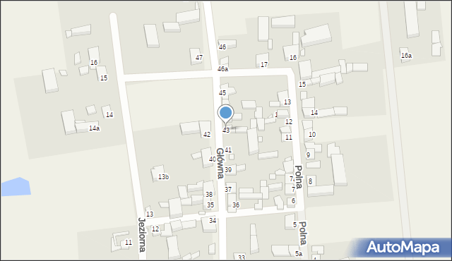 Wierzbno, Główna, 43, mapa Wierzbno