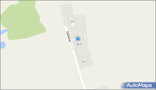 Wierzbno, Główna, 52, mapa Wierzbno