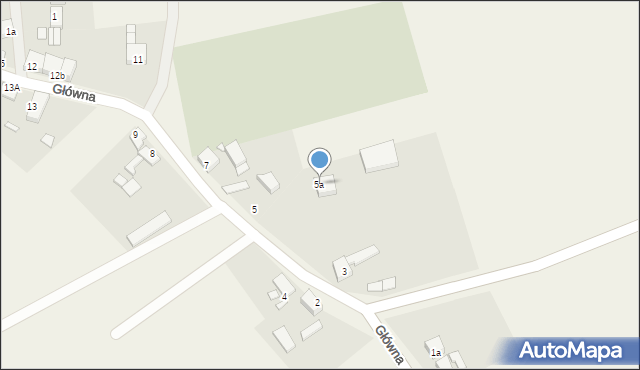 Wierzbno, Główna, 5a, mapa Wierzbno