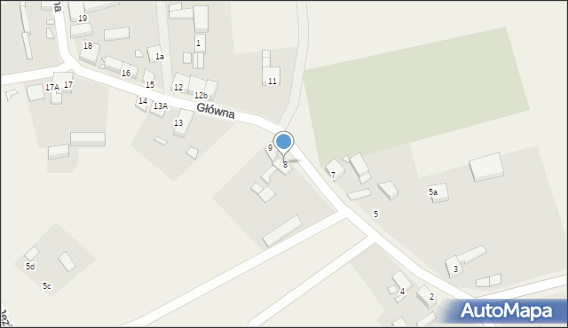 Wierzbno, Główna, 8, mapa Wierzbno