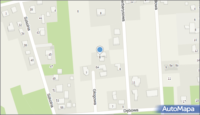 Wierzchowisko, Głogowa, 8, mapa Wierzchowisko