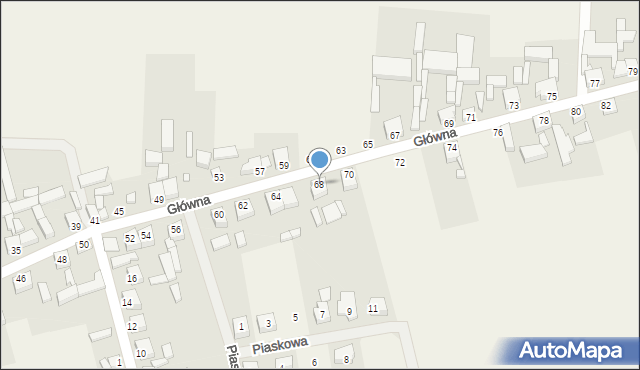 Wilkowo Polskie, Główna, 68, mapa Wilkowo Polskie
