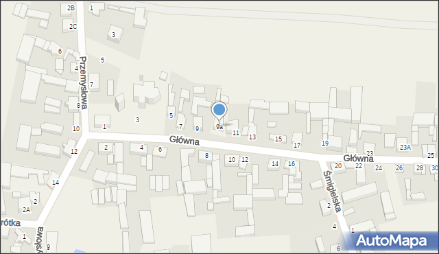 Wilkowo Polskie, Główna, 9a, mapa Wilkowo Polskie