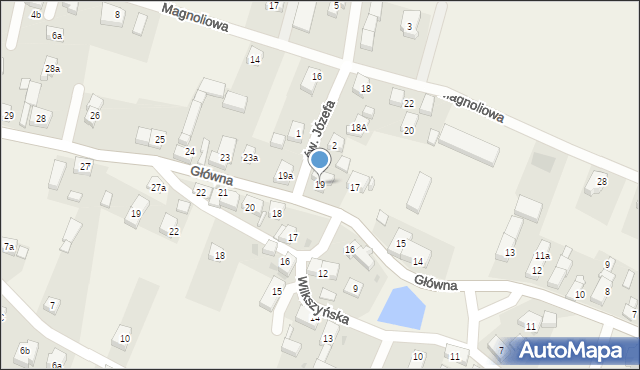 Wilkszyn, Główna, 19, mapa Wilkszyn