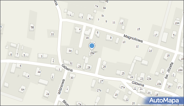 Wilkszyn, Główna, 28a, mapa Wilkszyn