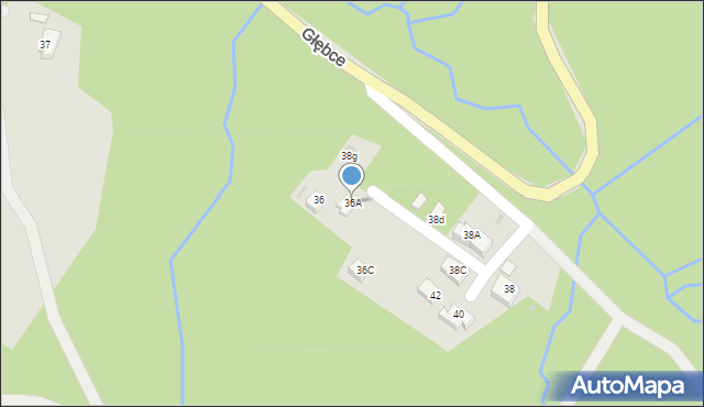Wisła, Głębce, 36A, mapa Wisła