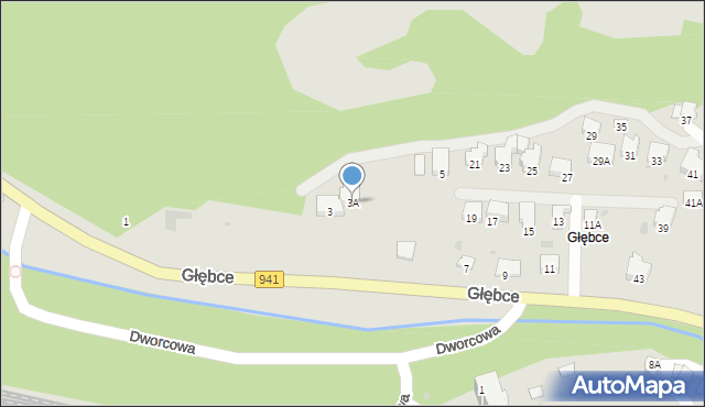 Wisła, Głębce, 3A, mapa Wisła