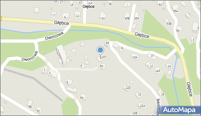 Wisła, Głębce, 4, mapa Wisła