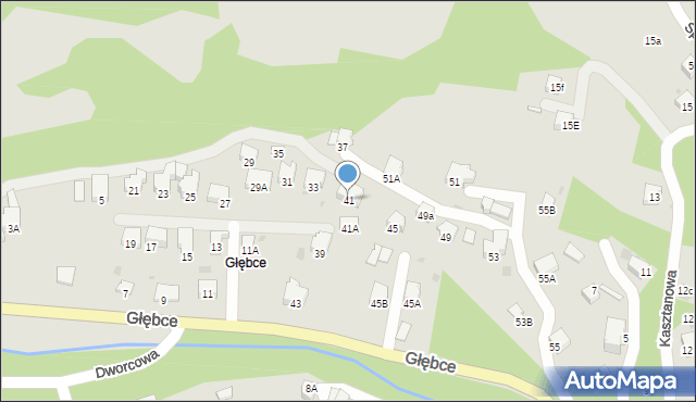 Wisła, Głębce, 41, mapa Wisła