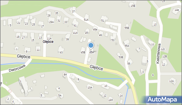 Wisła, Głębce, 45A, mapa Wisła