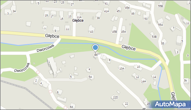 Wisła, Głębce, 8A, mapa Wisła