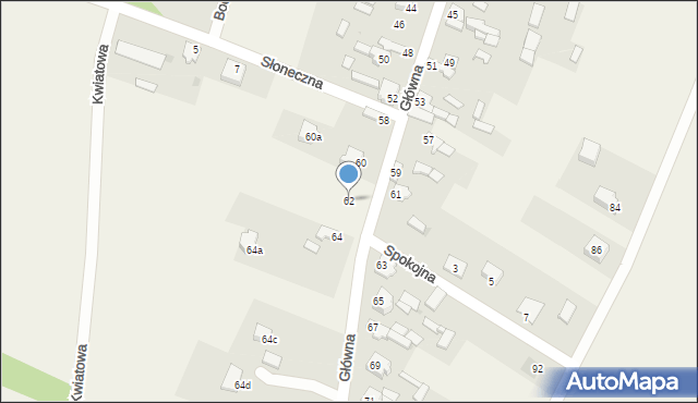 Witkowice, Główna, 62, mapa Witkowice