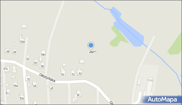 Wodzisław Śląski, Głożyńska, 48a, mapa Wodzisławia Śląskiego