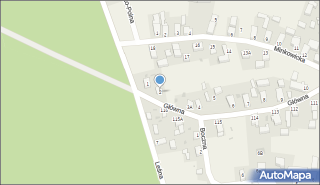 Wójcice, Główna, 2, mapa Wójcice