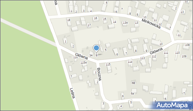 Wójcice, Główna, 4, mapa Wójcice