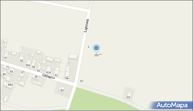 Wójcice, Główna, 63c, mapa Wójcice