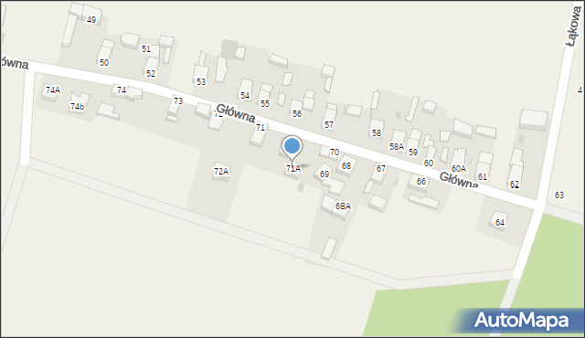 Wójcice, Główna, 71A, mapa Wójcice
