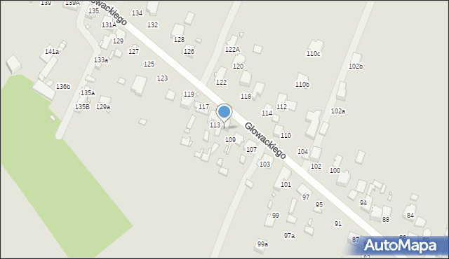 Wojkowice, Głowackiego, 111, mapa Wojkowice