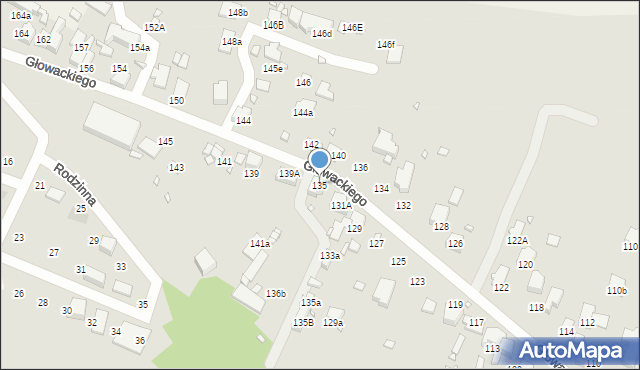 Wojkowice, Głowackiego, 135, mapa Wojkowice