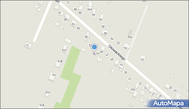 Wojkowice, Głowackiego, 51, mapa Wojkowice