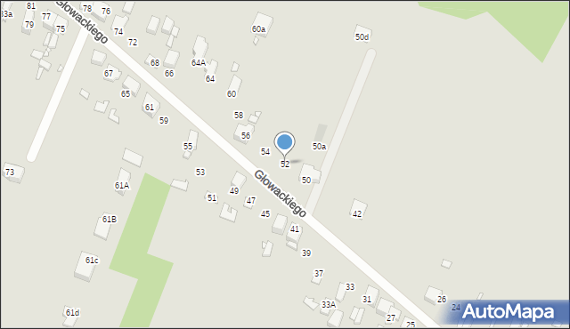 Wojkowice, Głowackiego, 52, mapa Wojkowice