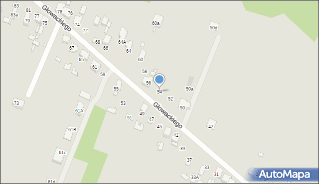 Wojkowice, Głowackiego, 54, mapa Wojkowice