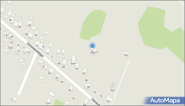 Wojkowice, Głowackiego, 60a, mapa Wojkowice