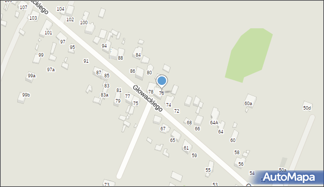 Wojkowice, Głowackiego, 76, mapa Wojkowice
