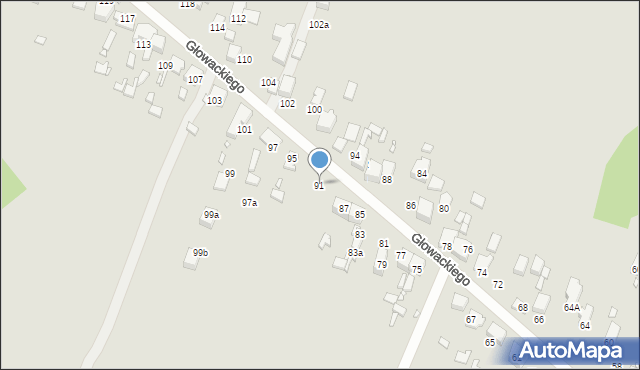Wojkowice, Głowackiego, 91, mapa Wojkowice