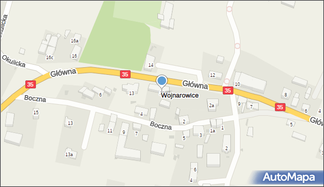 Wojnarowice, Główna, 11, mapa Wojnarowice