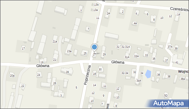 Wojnowice, Główna, 27, mapa Wojnowice