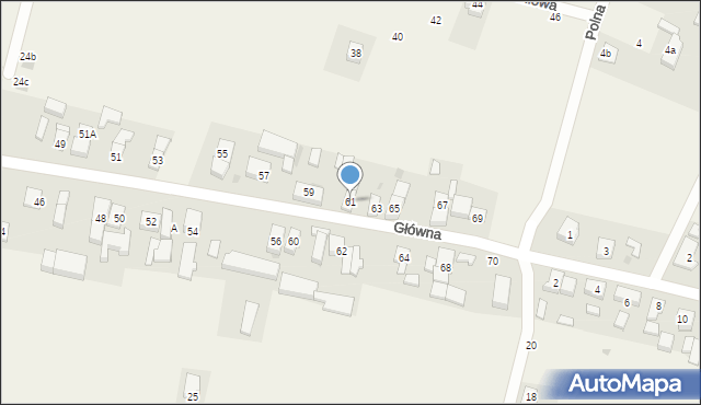 Wojnowice, Główna, 61, mapa Wojnowice
