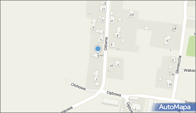 Wojnowice, Główna, 3, mapa Wojnowice