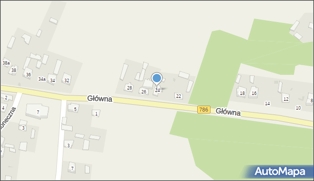 Wola Mokrzeska, Główna, 24, mapa Wola Mokrzeska