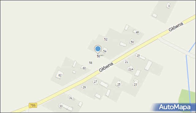 Wola Mokrzeska, Główna, 56, mapa Wola Mokrzeska