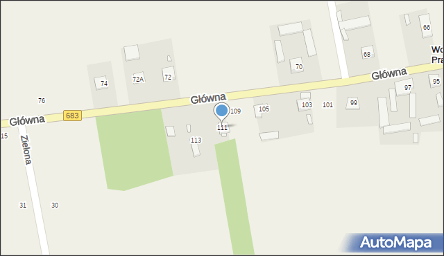 Wola Prażmowska, Główna, 111, mapa Wola Prażmowska