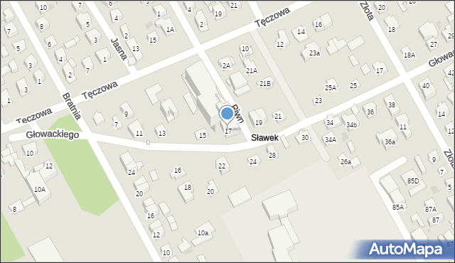 Wołomin, Głowackiego, 17, mapa Wołomin