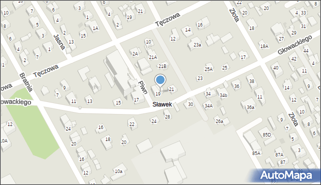 Wołomin, Głowackiego, 19A, mapa Wołomin