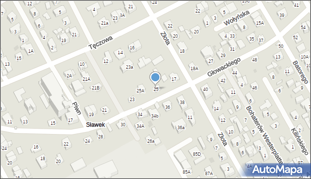 Wołomin, Głowackiego, 25, mapa Wołomin