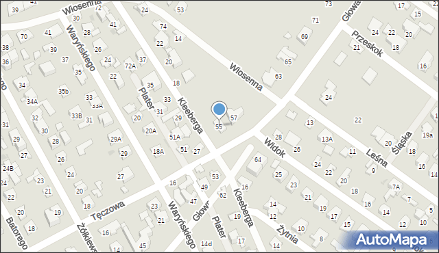 Wołomin, Głowackiego, 55, mapa Wołomin