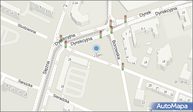 Wrocław, Gliniana, 2-10, mapa Wrocławia