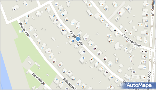 Wrocław, Głogowczyka Jana, 24, mapa Wrocławia